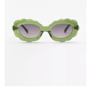 Zara Green Scallop Sunglasses